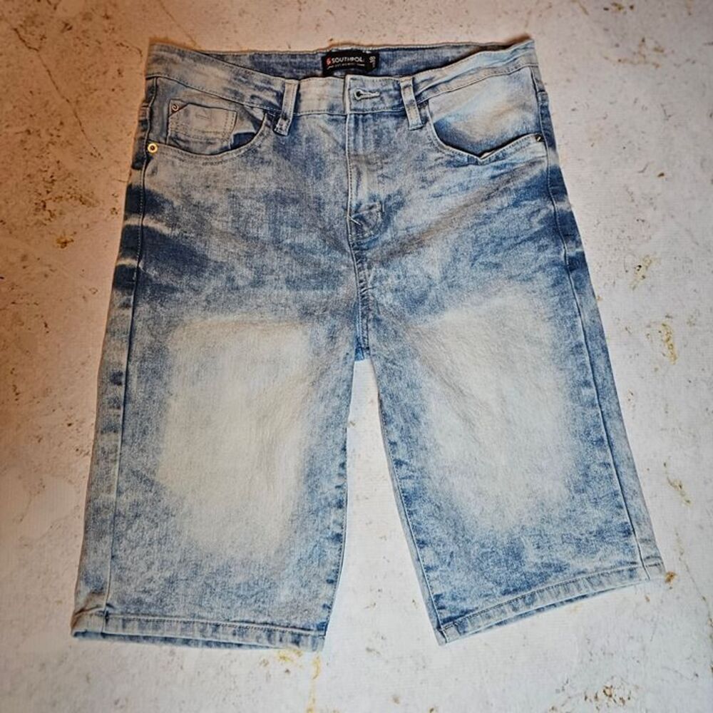 Southpole Boys Denim Shorts | Size 18 | Acid Wash Jean Shorts